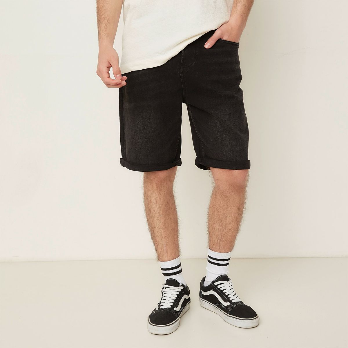 BEARCLIFF - Short Denim Casual Hombre Bearcliff