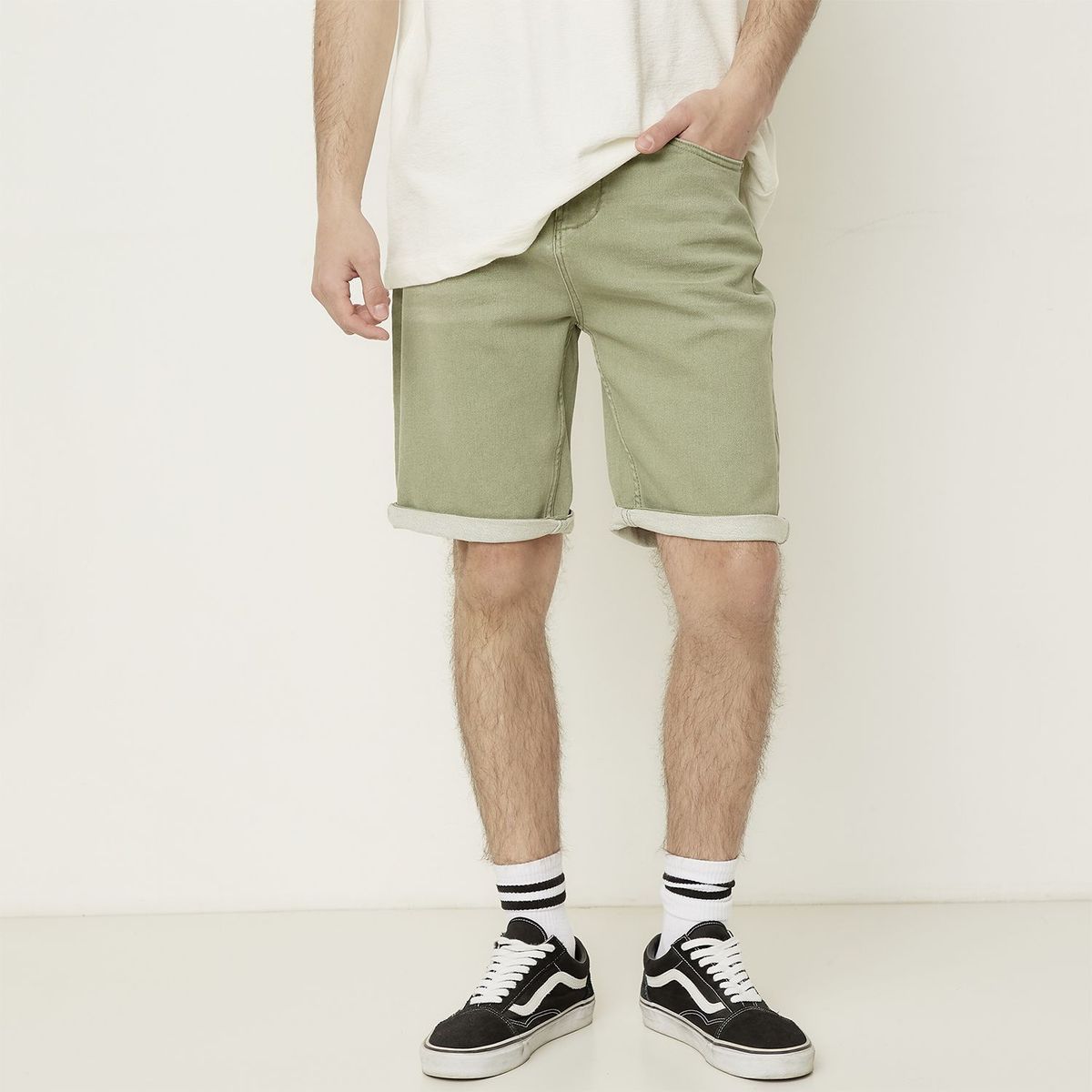 BEARCLIFF - Short Denim Casual Hombre Bearcliff