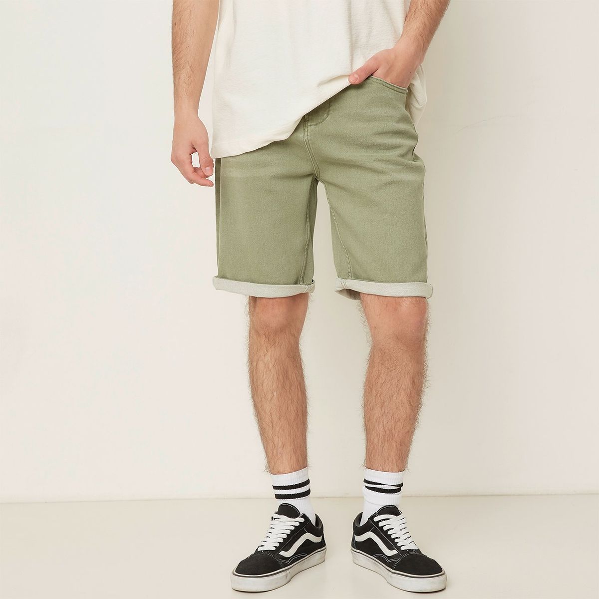 BEARCLIFF - Short Denim Casual Hombre Bearcliff