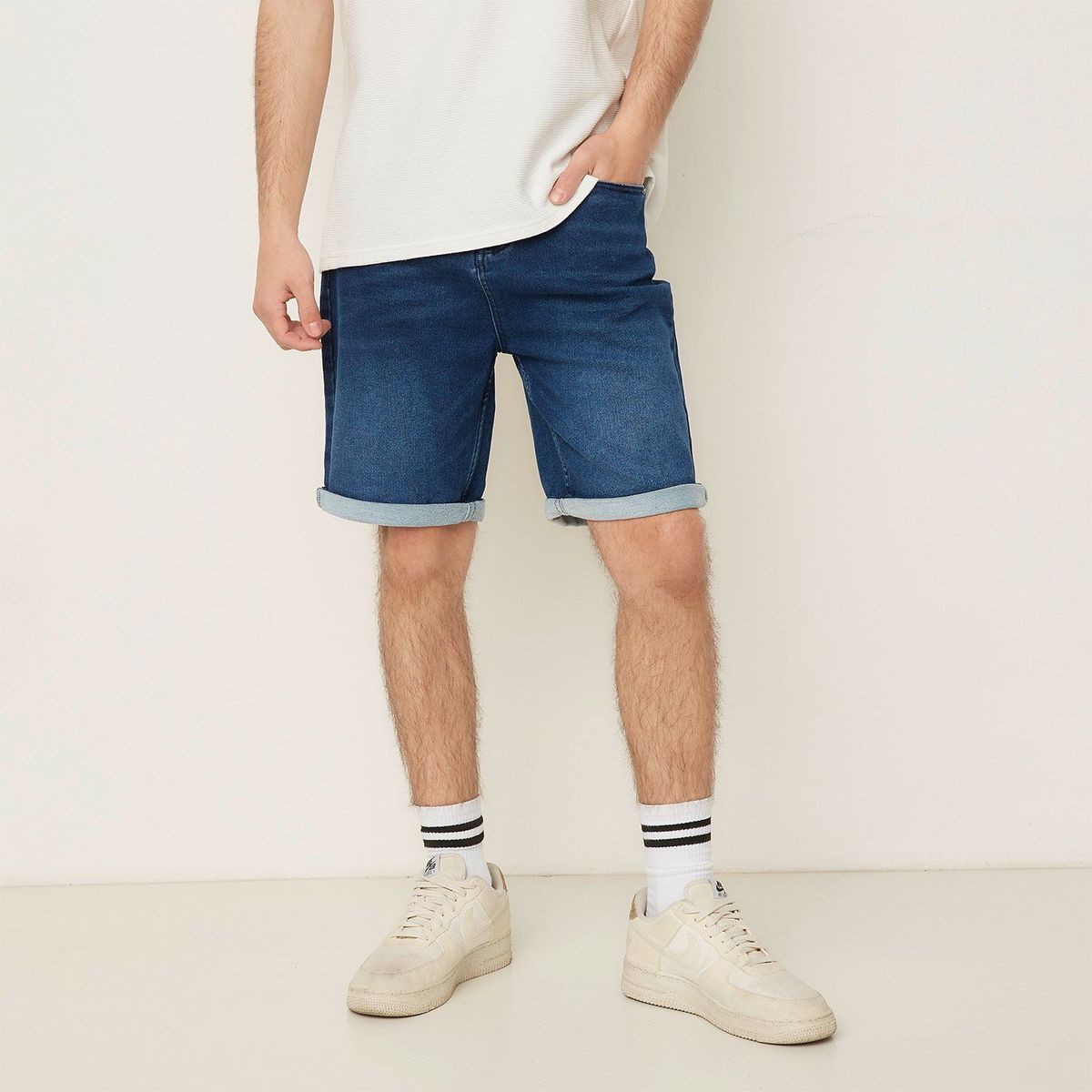 BEARCLIFF - Short Denim Casual Hombre Bearcliff