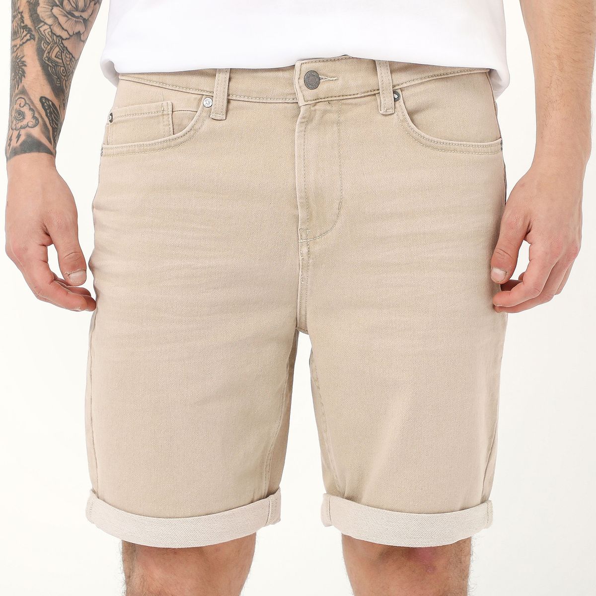 BEARCLIFF - Short Denim Casual Hombre Bearcliff