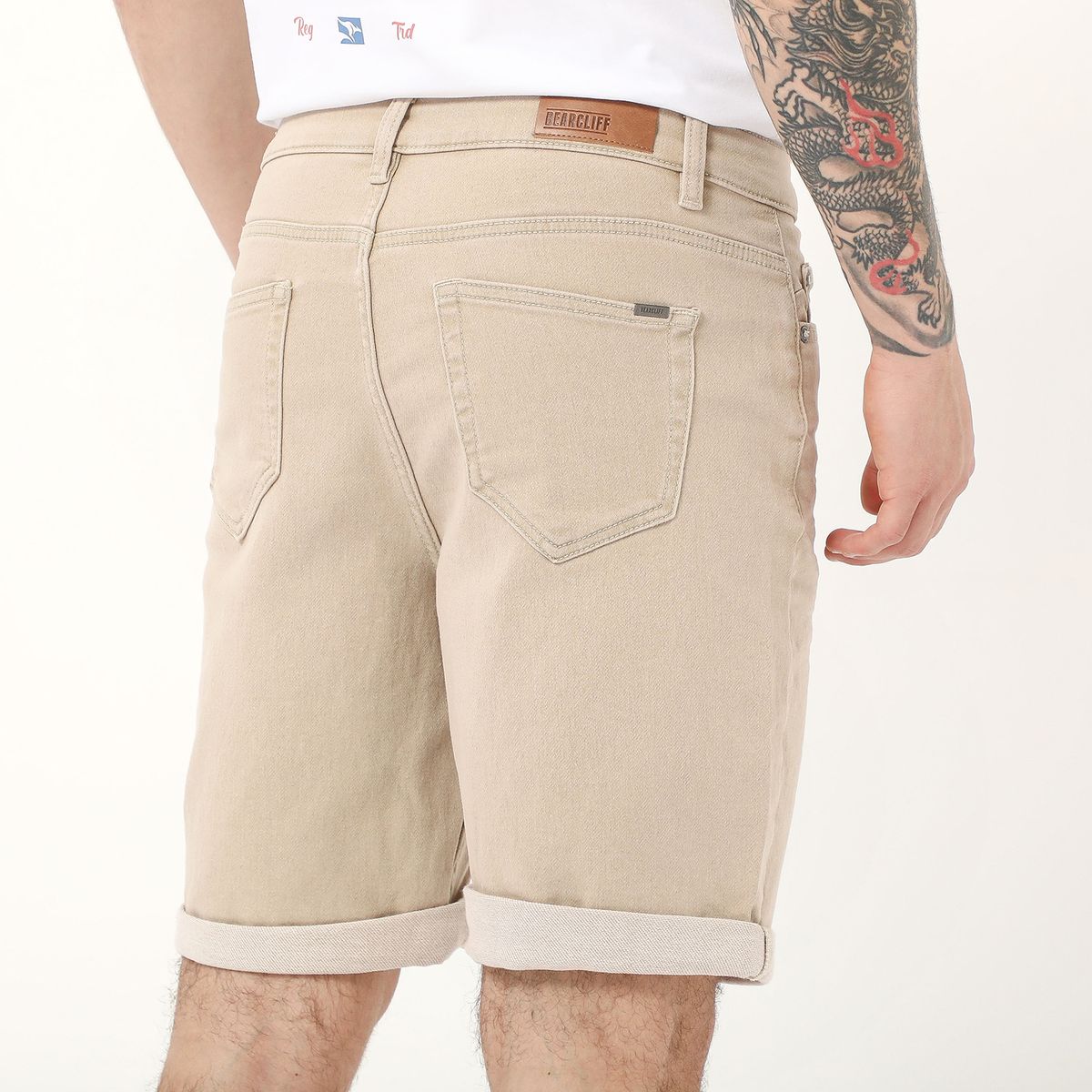 BEARCLIFF - Short Denim Casual Hombre Bearcliff