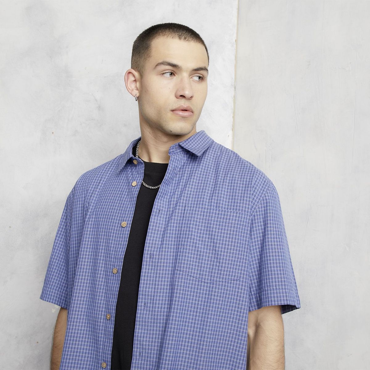 DENIMLAB - Camisa 100% Algodón Boxy Fit Hombre Denimlab