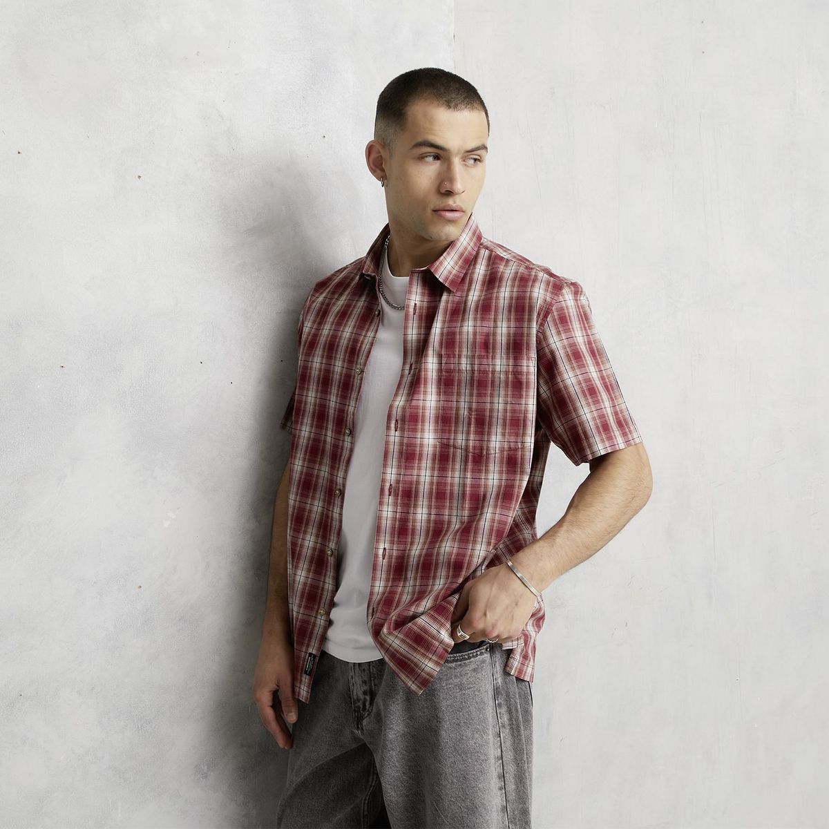 DENIMLAB - Camisa 100% Algodón Boxy Fit Hombre Denimlab