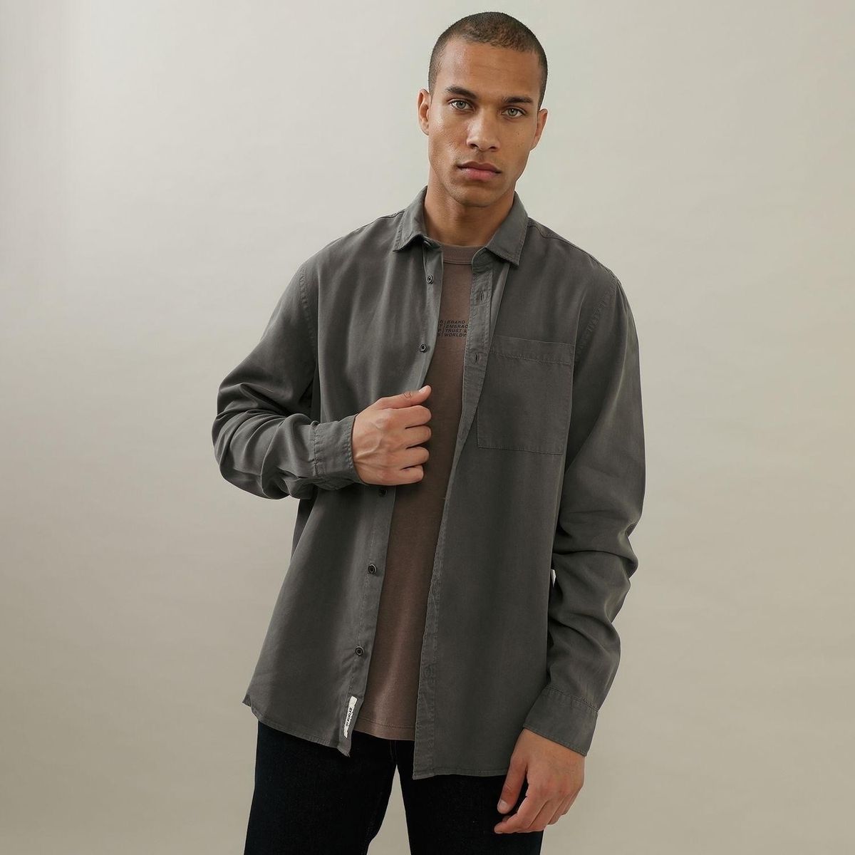 DENIMLAB - Camisa Regular Fit Hombre Denimlab