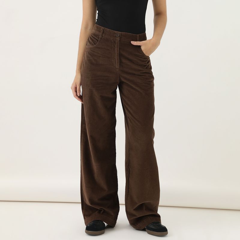 SYBILLA - Pantalón Wide 100% Algodón Mujer Sybilla