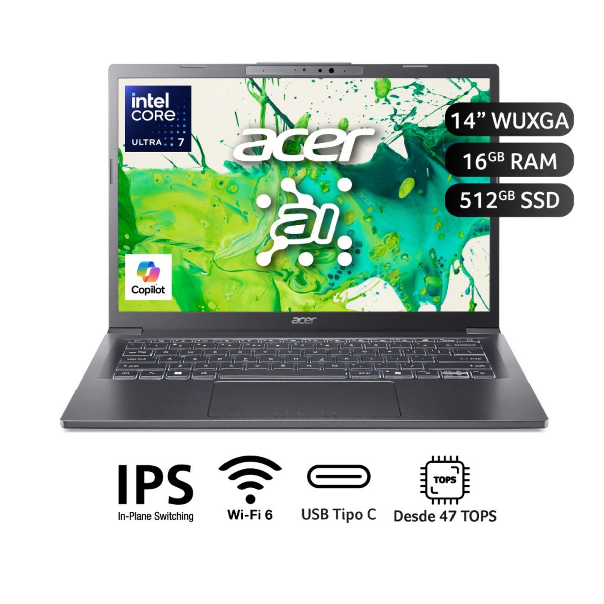 ACER - Aspire 14 Ai Intel U7 16gb 512gb Wuxga (1920 X 1200)