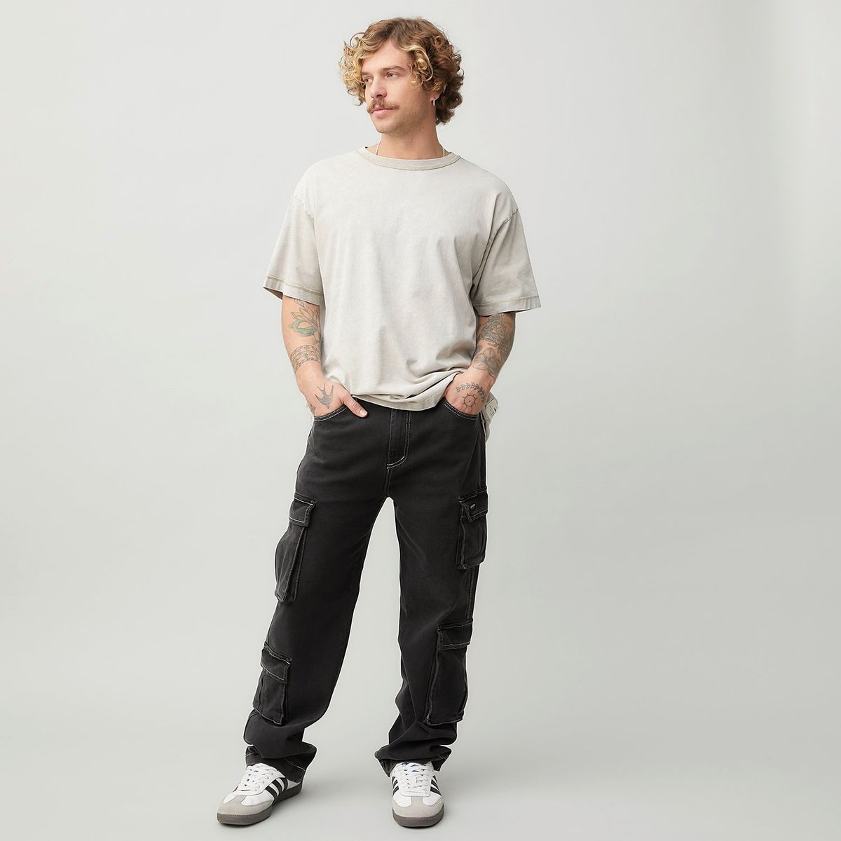 DENIMLAB - Jean Algodón Baggy Fit Hombre Denimlab