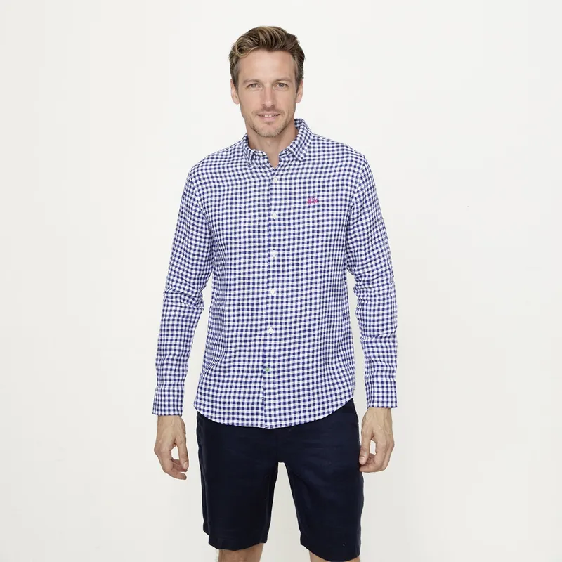 LA MARTINA - Camisa 100% Lino Casual Hombre La Martina