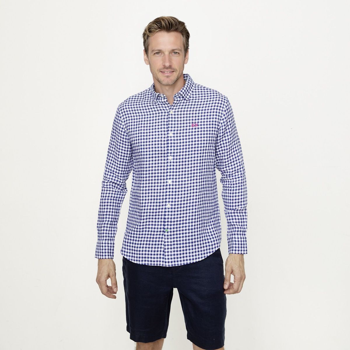 LA MARTINA - Camisa 100% Lino Casual Hombre La Martina