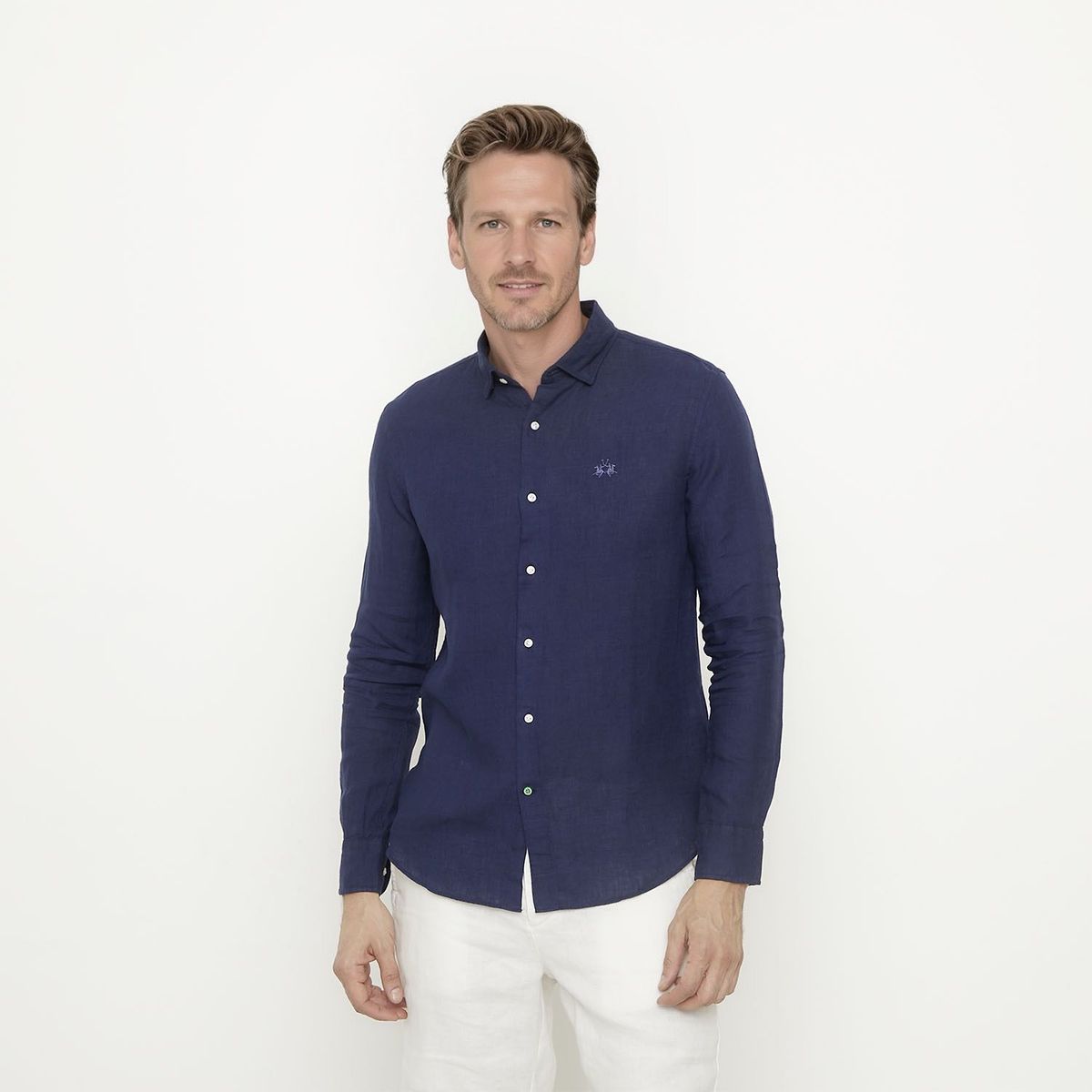 LA MARTINA - Camisa 100% Lino Casual Hombre La Martina