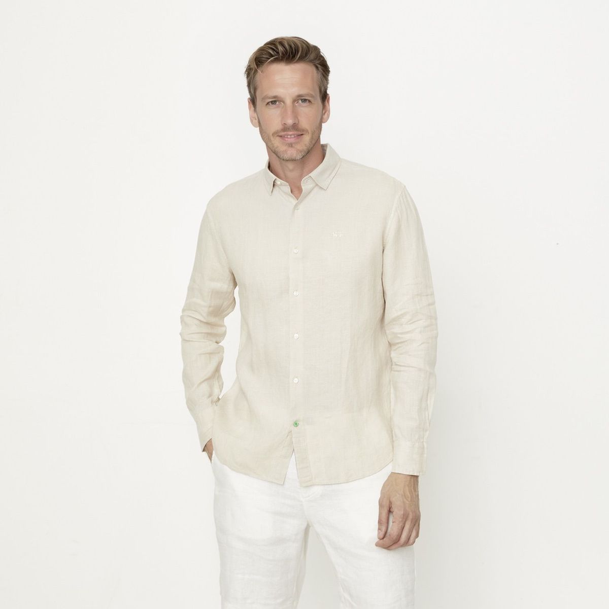 LA MARTINA - Camisa 100% Lino Casual Hombre La Martina