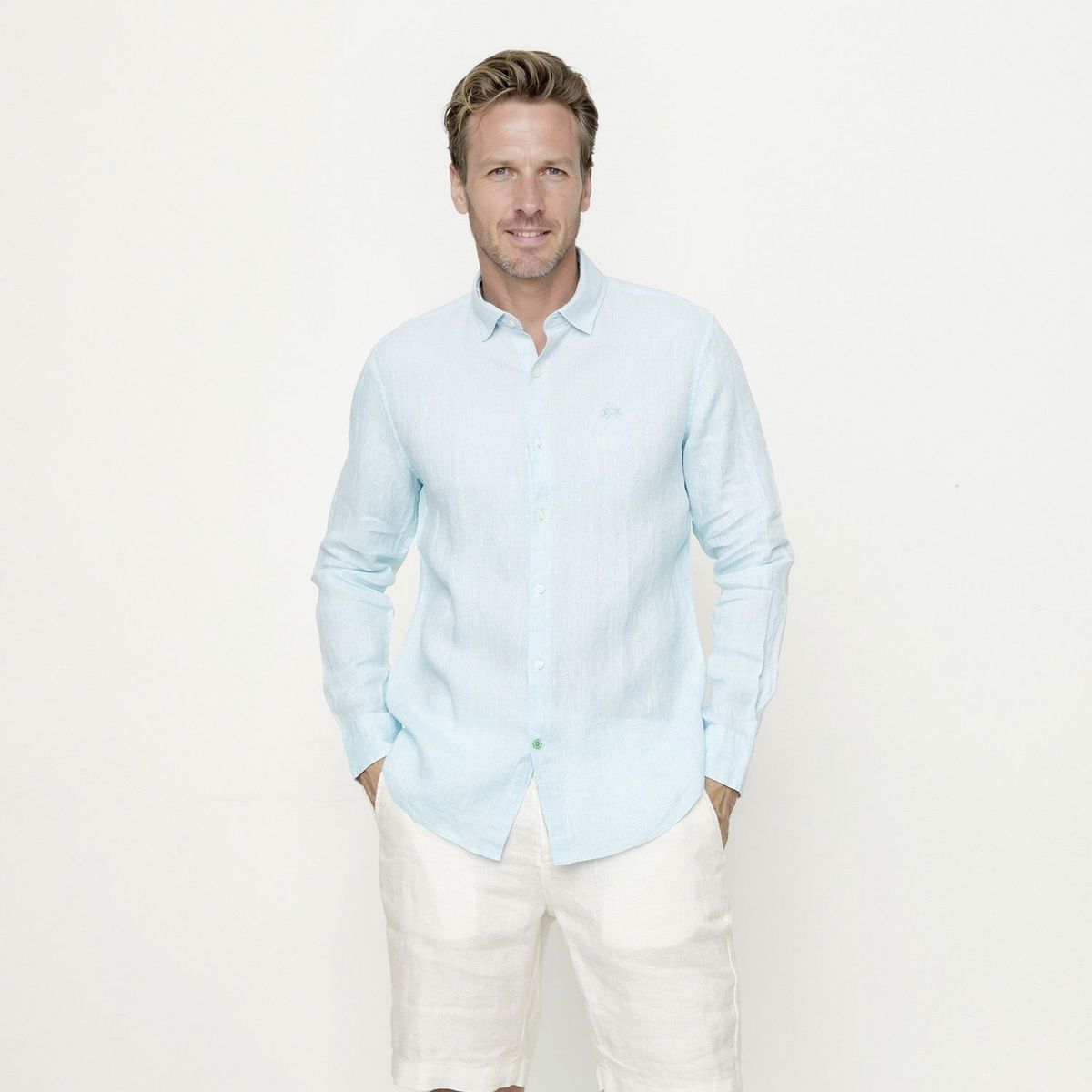 LA MARTINA - Camisa 100% Lino Casual Hombre La Martina