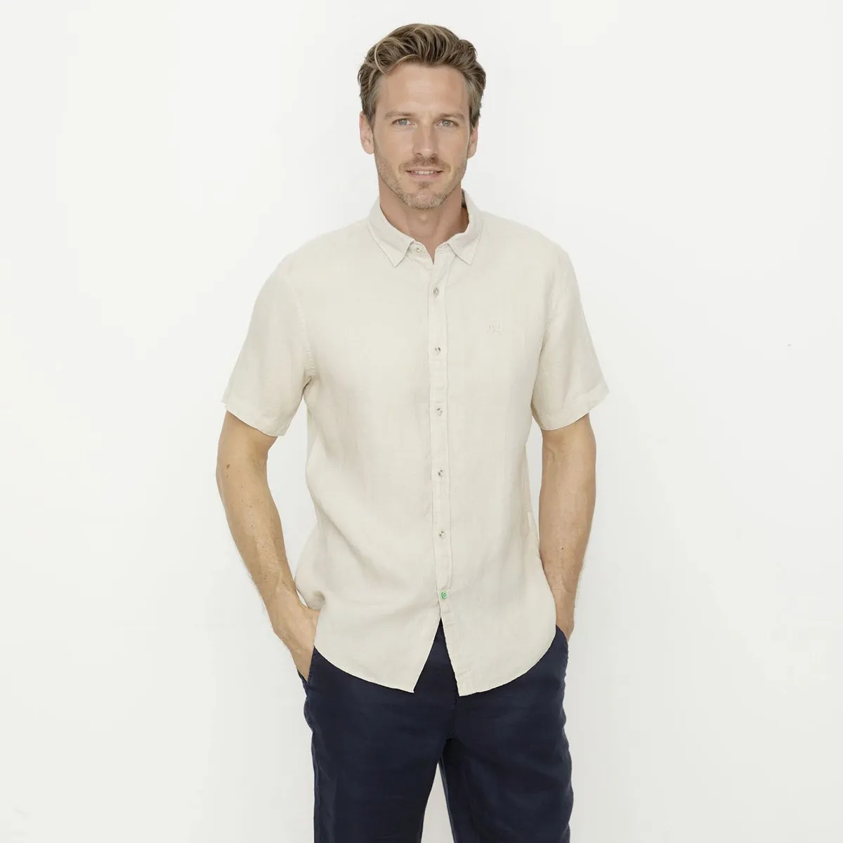 LA MARTINA - Camisa 100% Lino Casual Hombre La Martina