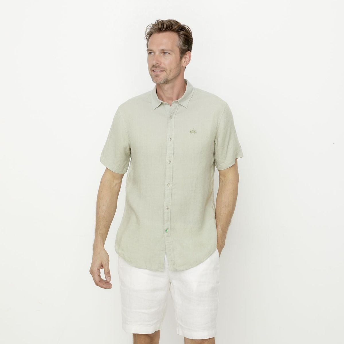 LA MARTINA - Camisa 100% Lino Casual Hombre La Martina