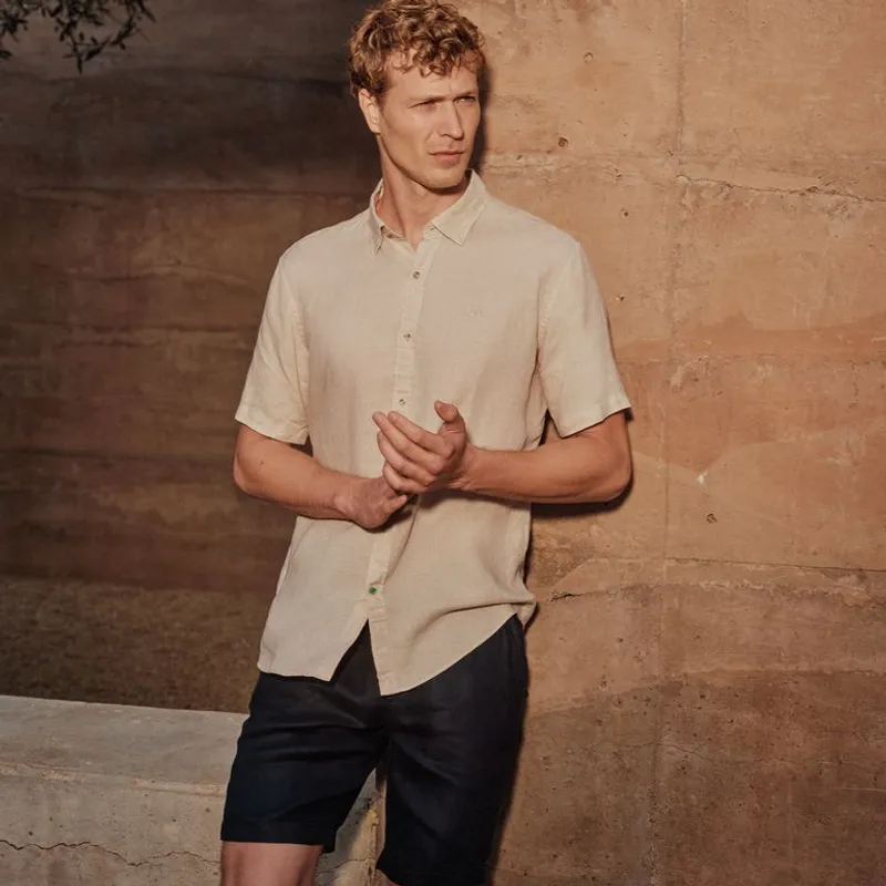 LA MARTINA - Camisa 100% Lino Casual Hombre La Martina