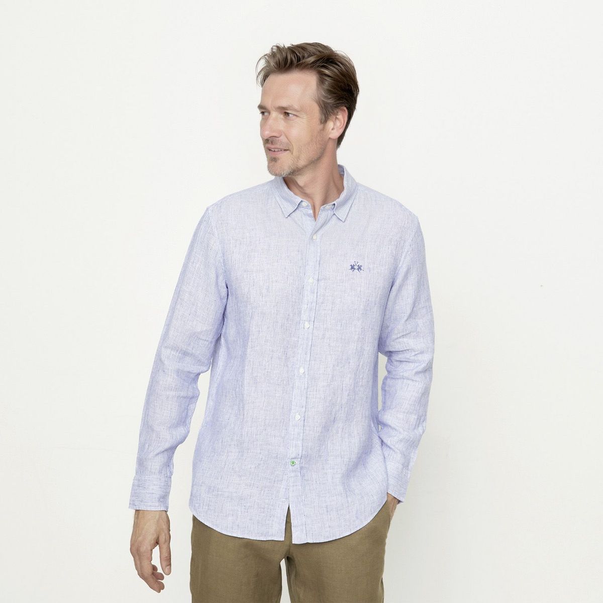 LA MARTINA - Camisa 100% Lino Casual Hombre La Martina