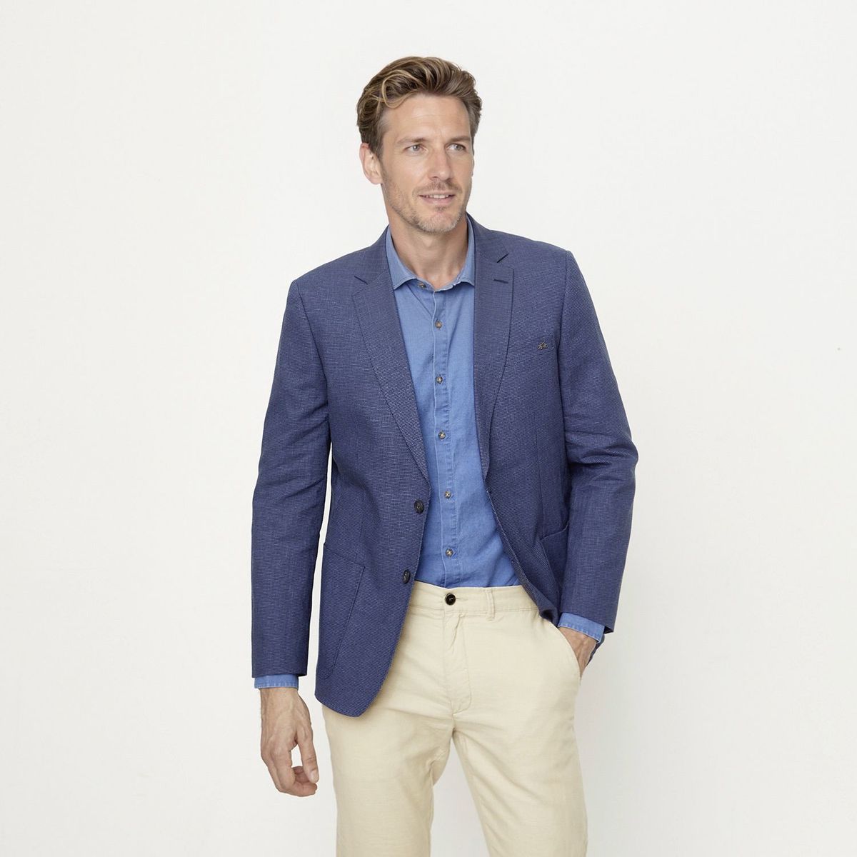 LA MARTINA - Casaca Lino Casual Hombre La Martina