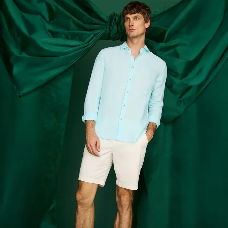 CASCAIS - Camisa 100% Lino Casual Regular Fit Hombre Cascais