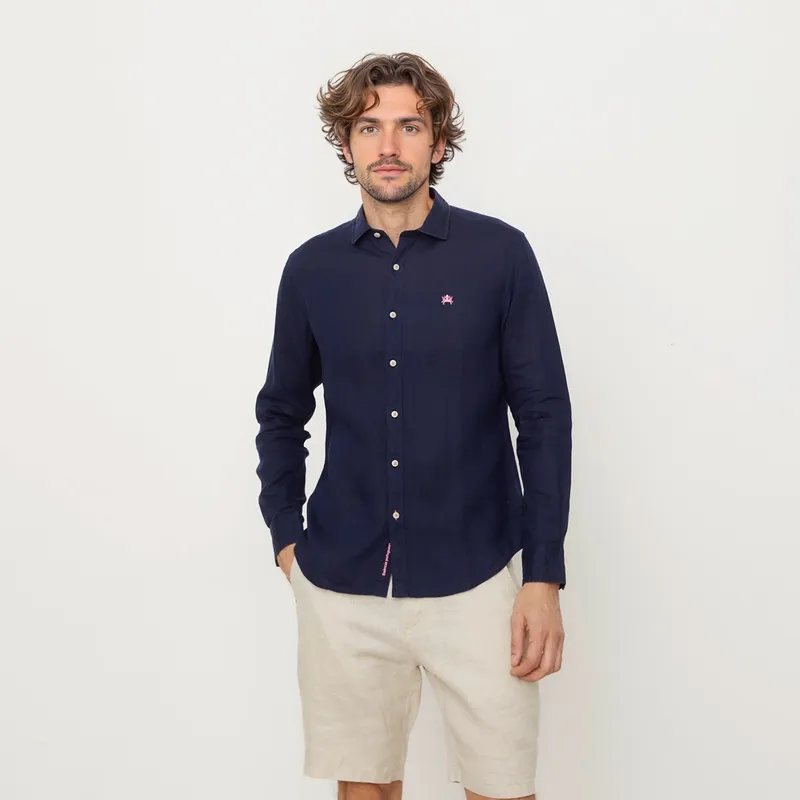 CASCAIS - Camisa 100% Lino Casual Regular Fit Hombre Cascais