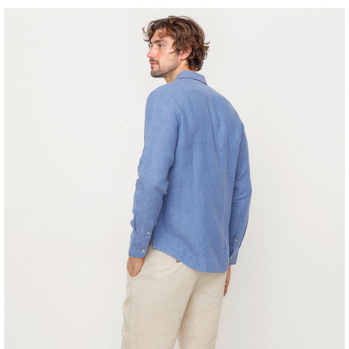 CASCAIS - Camisa 100% Lino Casual Regular Fit Hombre Cascais