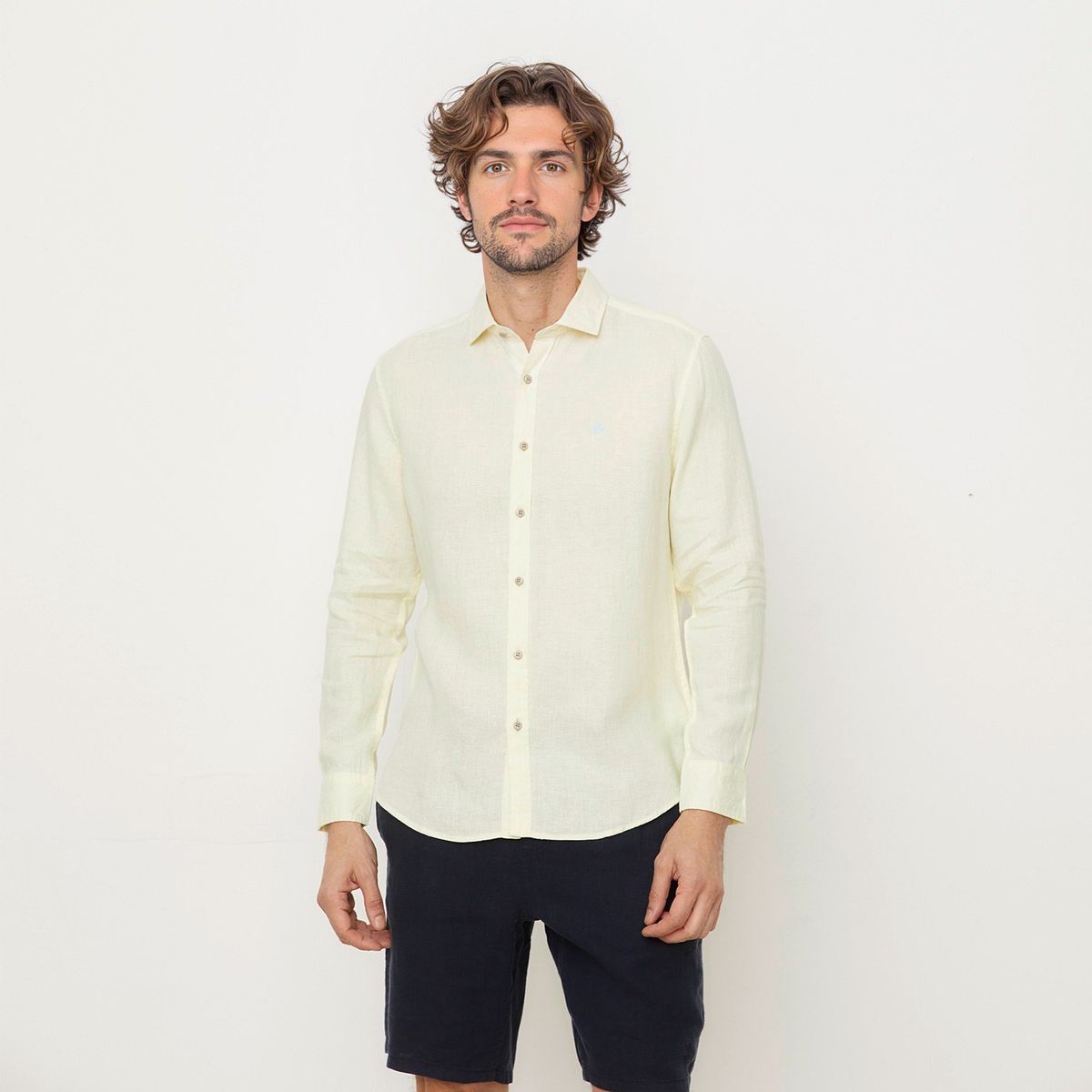 CASCAIS - Camisa 100% Lino Casual Regular Fit Hombre Cascais