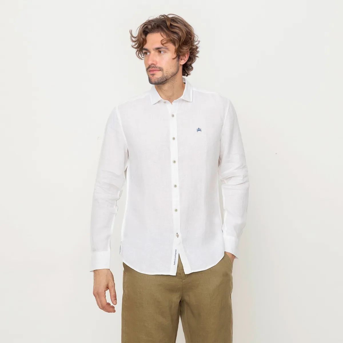 CASCAIS - Camisa 100% Lino Casual Regular Fit Hombre Cascais