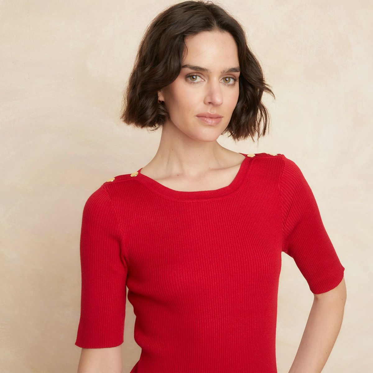 ELLE - Polo Manga Larga Casual Mujer Elle