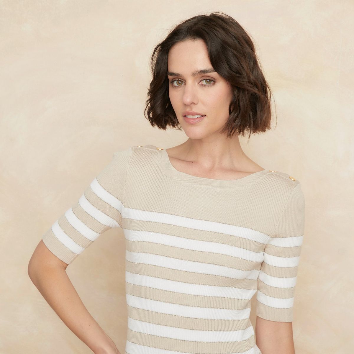 ELLE - Polo Manga Larga Casual Mujer Elle