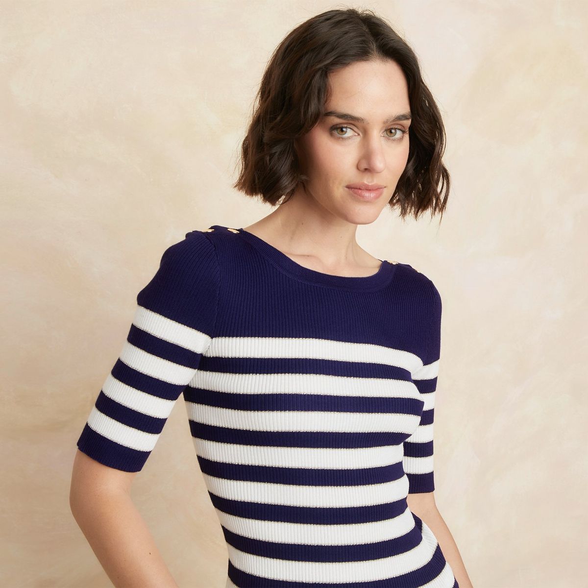 ELLE - Polo Manga Larga Casual Mujer Elle