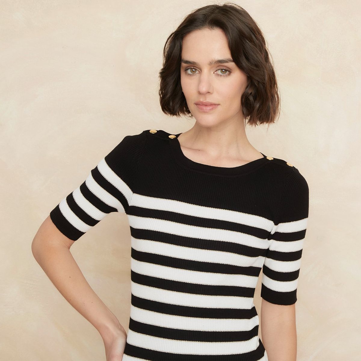 ELLE - Polo Manga Larga Casual Mujer Elle