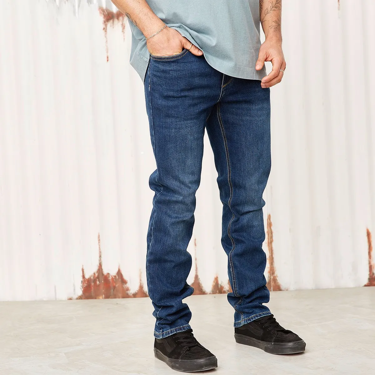 DENIMLAB - Jeans Denimlab Slim Fit Hombre Casual Algodón