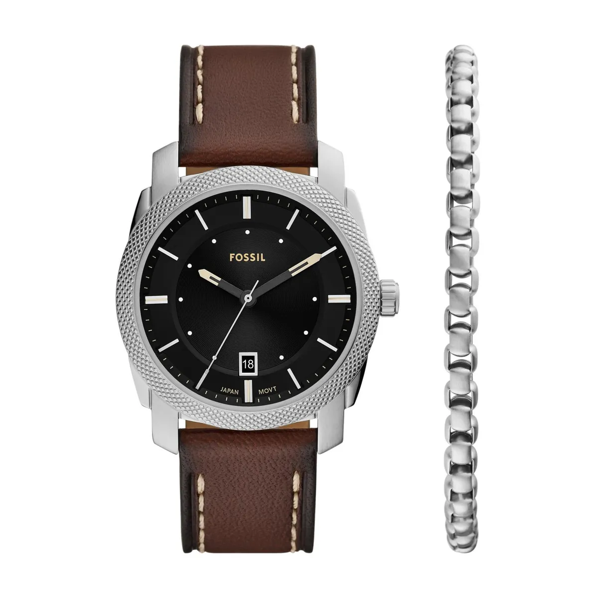 FOSSIL - Reloj Cuero Hombre Fs6081set
