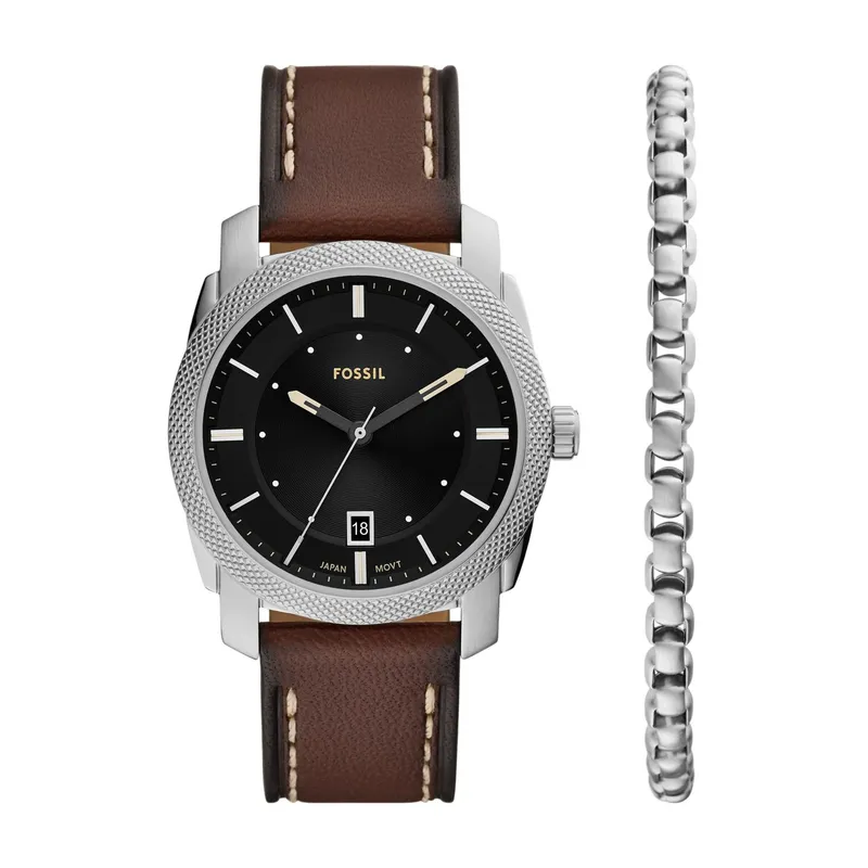 FOSSIL - Reloj Cuero Hombre Fs6081set