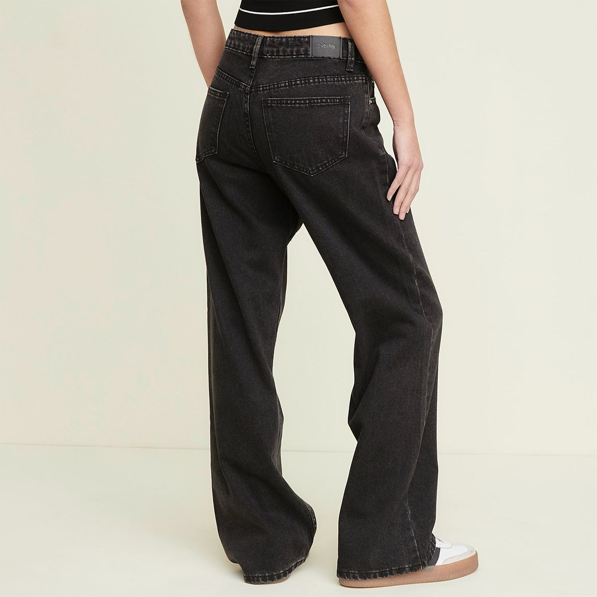 SYBILLA - Jean Baggy Tiro Alto Mujer Sybilla