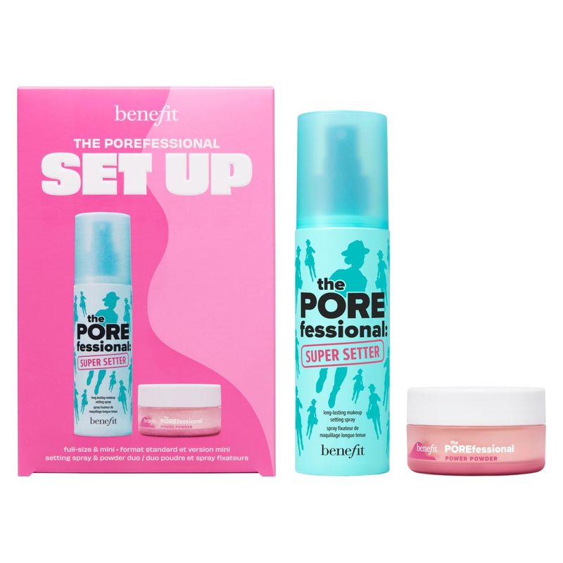 BENEFIT - Set Fijador: Polvos + Setting Spray The Porefessional Set Up