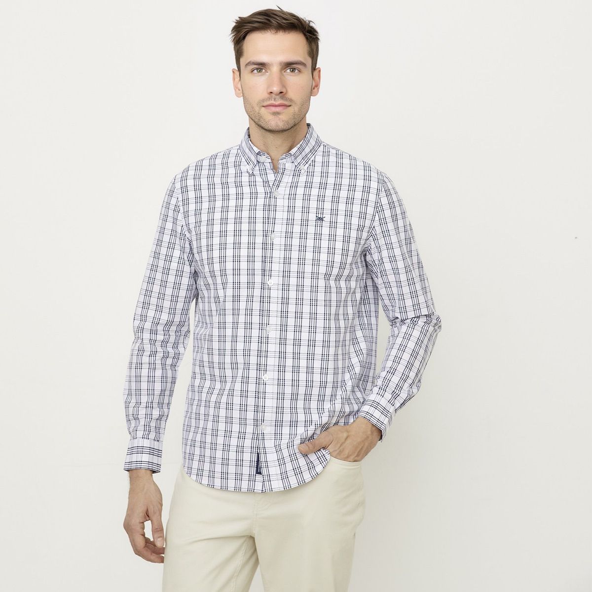 UNIVERSITY CLUB - Camisa 100% Algodón Casual Hombre University Club