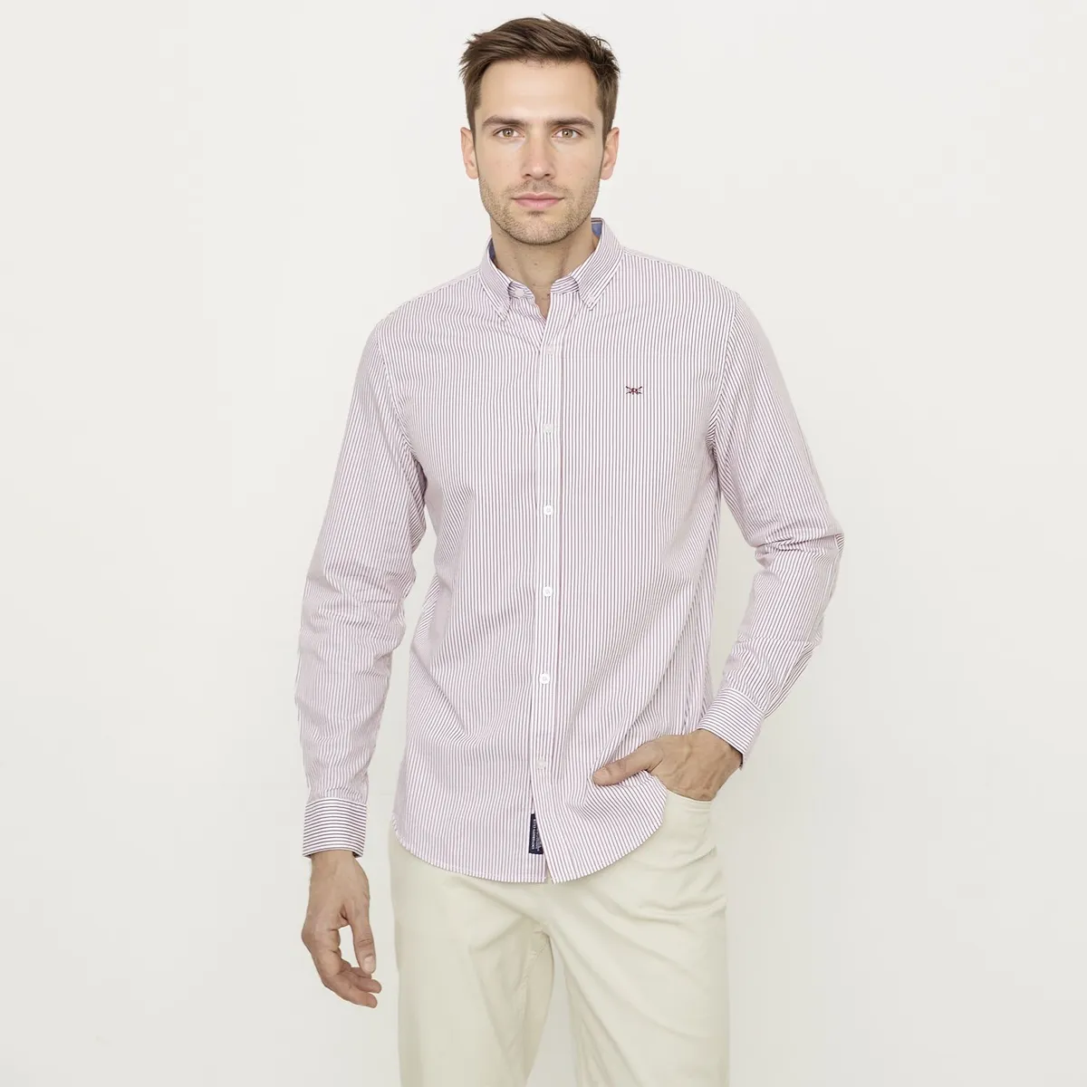 UNIVERSITY CLUB - Camisa 100% Algodón Casual Hombre University Club