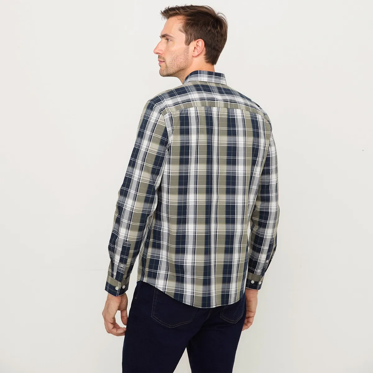 UNIVERSITY CLUB - Camisa 100% Algodón Casual Regular Fit Hombre University Club