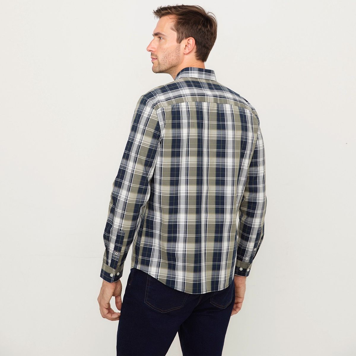 UNIVERSITY CLUB - Camisa 100% Algodón Casual Regular Fit Hombre University Club