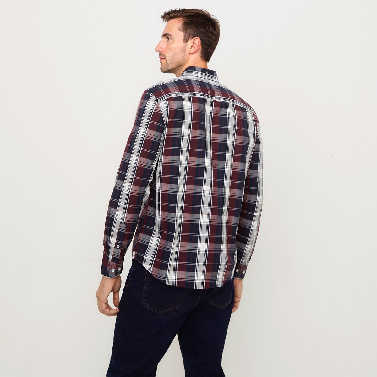 UNIVERSITY CLUB - Camisa 100% Algodón Casual Regular Fit Hombre University Club