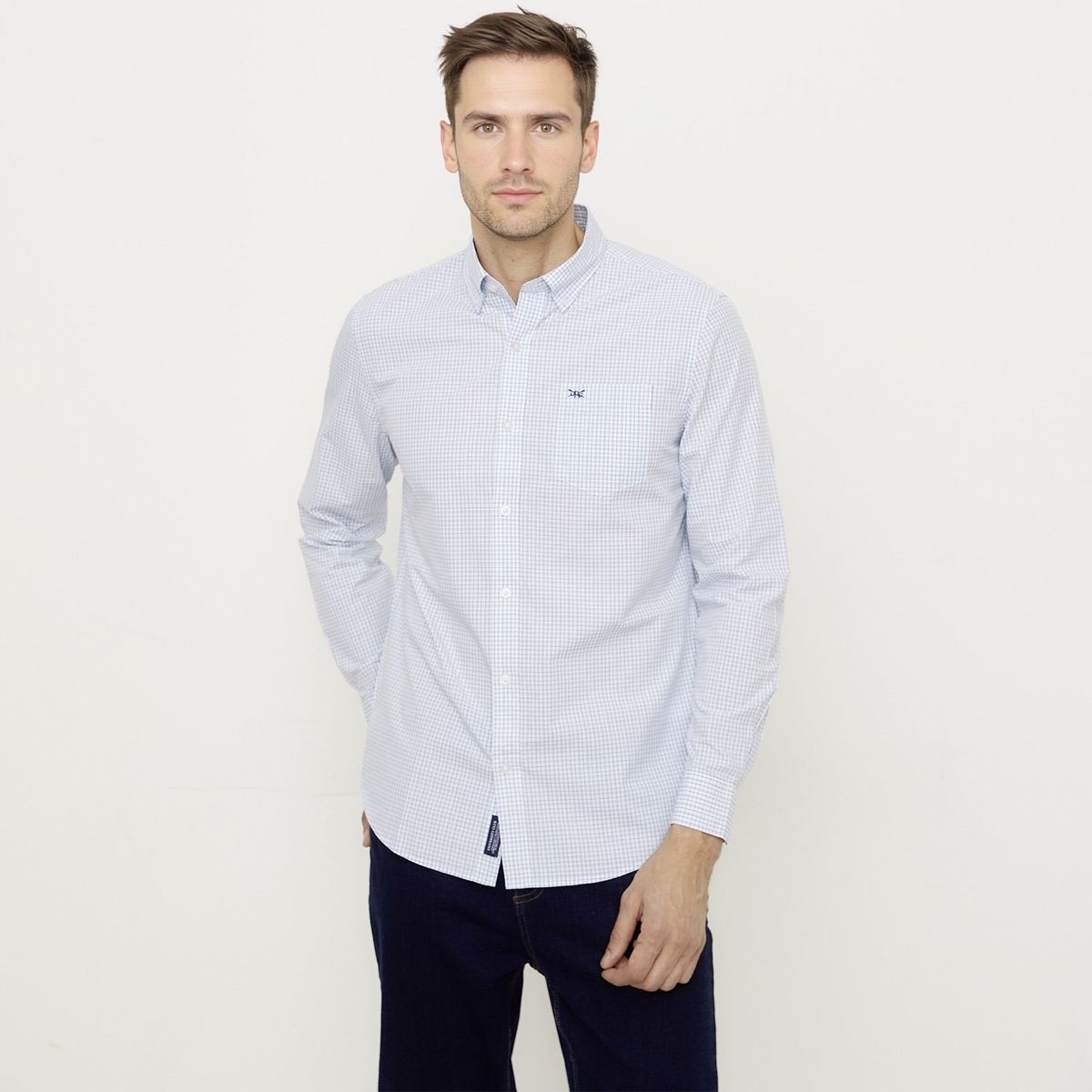 UNIVERSITY CLUB - Camisa 100% Algodón Casual Hombre University Club