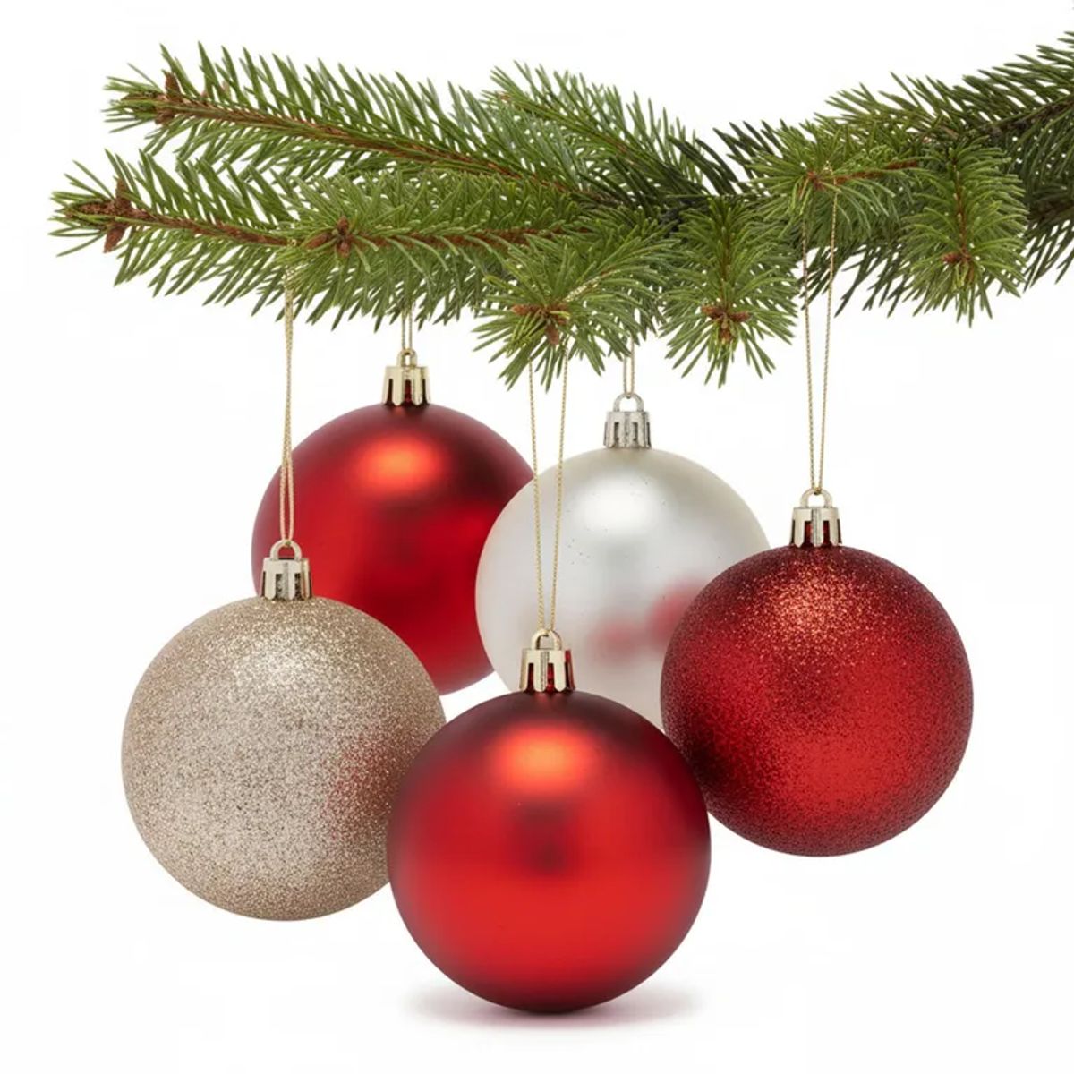 MICA - Set 20 Bolas Árbol Verde Y Dorado 7cm