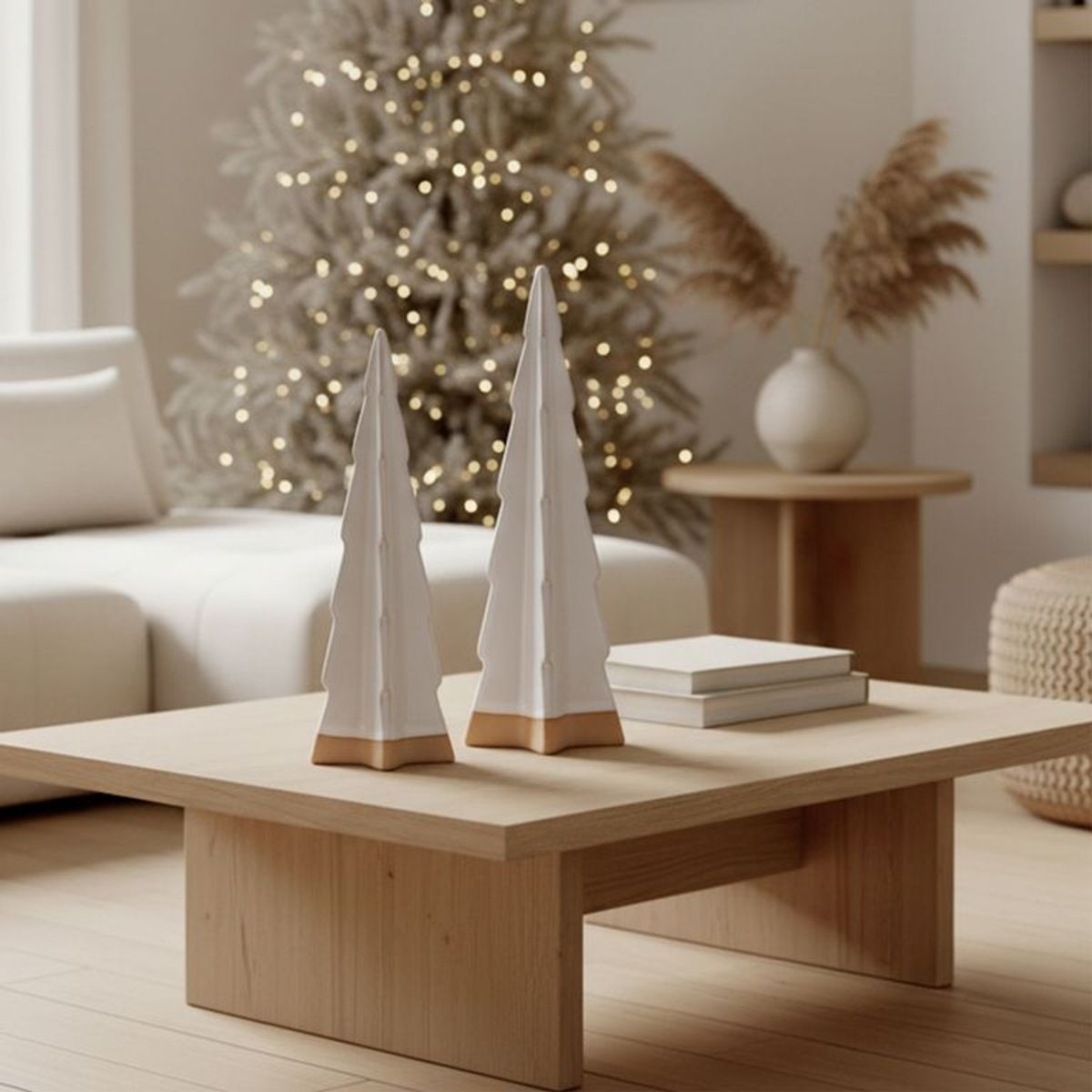 MICA - Adorno Navideño Pino Blanco 26x7cm