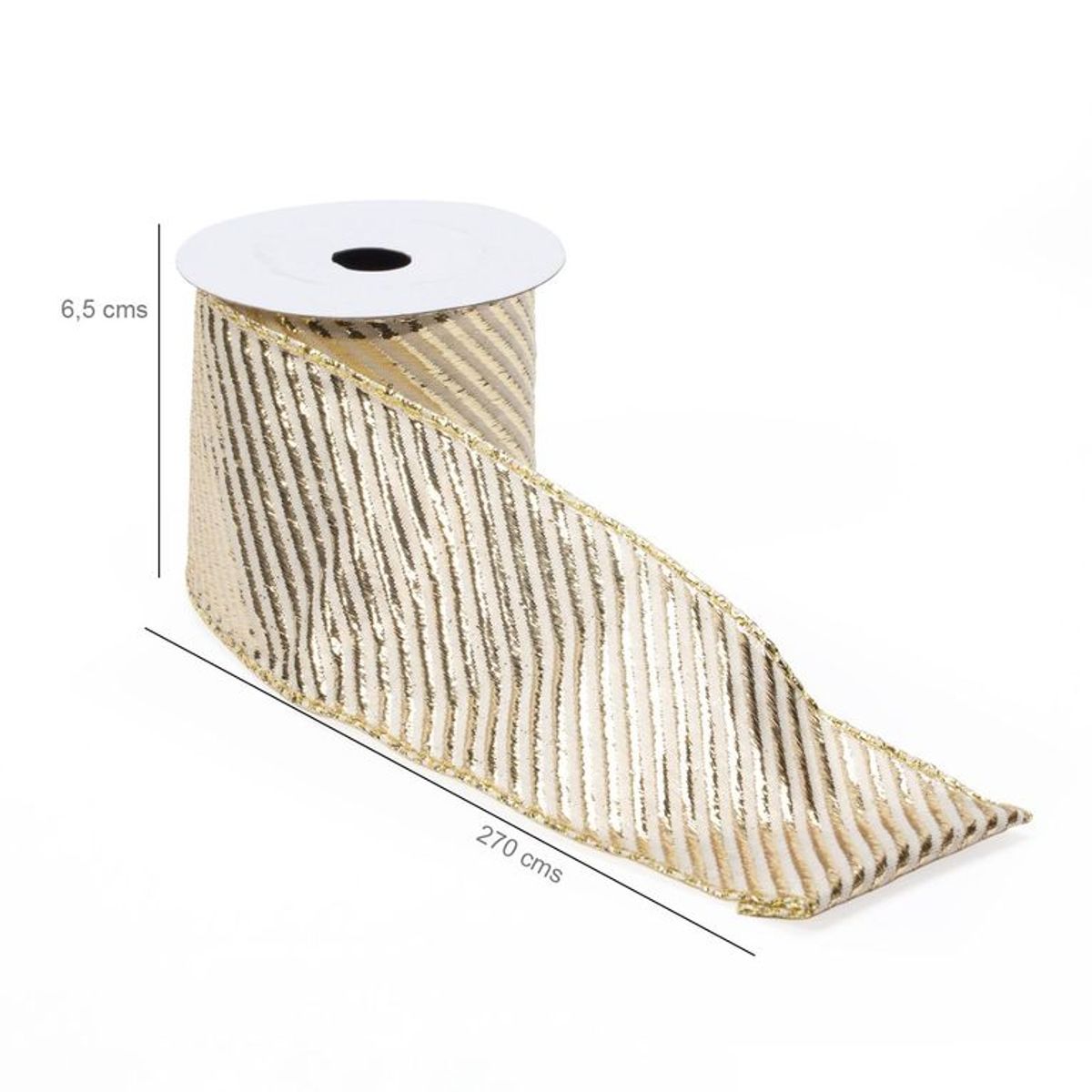 MICA - Cinta Navideña Líneas Dorada 6x270cm