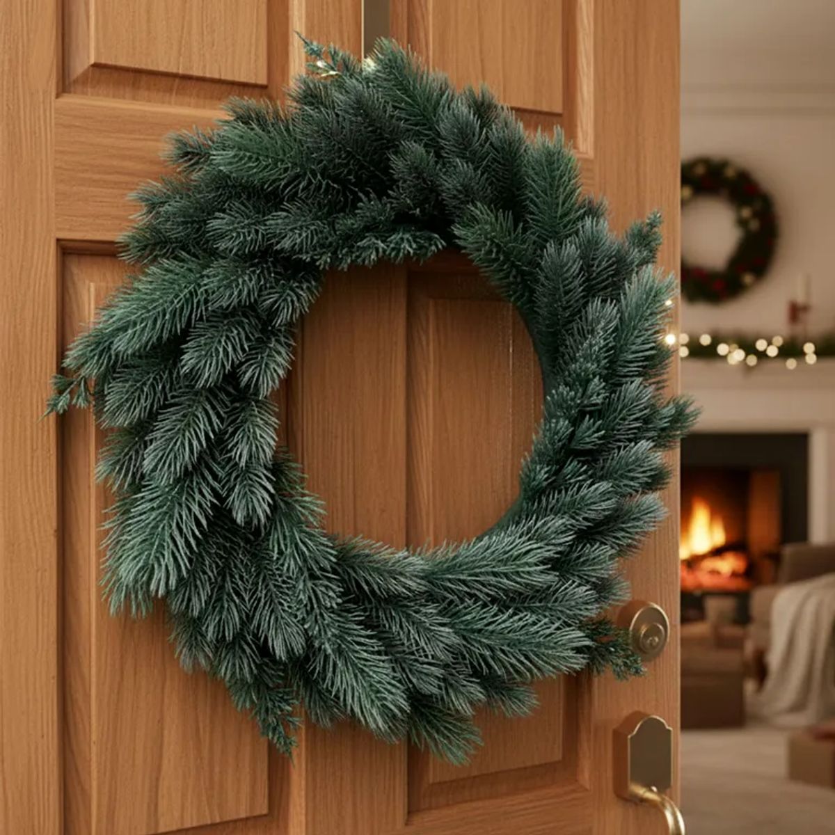 MICA - Corona Navideña Nieve 45cm