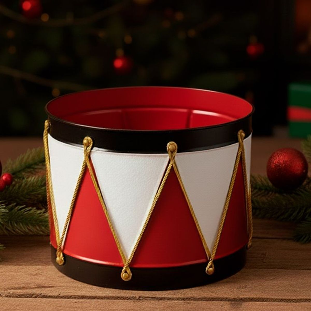 MICA - Adorno Navideño Tambor Xl Fierro 30x23cm