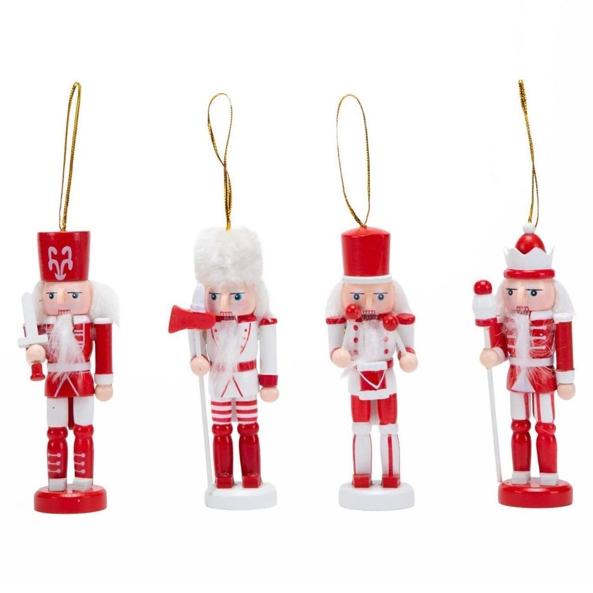 MICA - Juego 4 Cascanueces Rojo 12cm