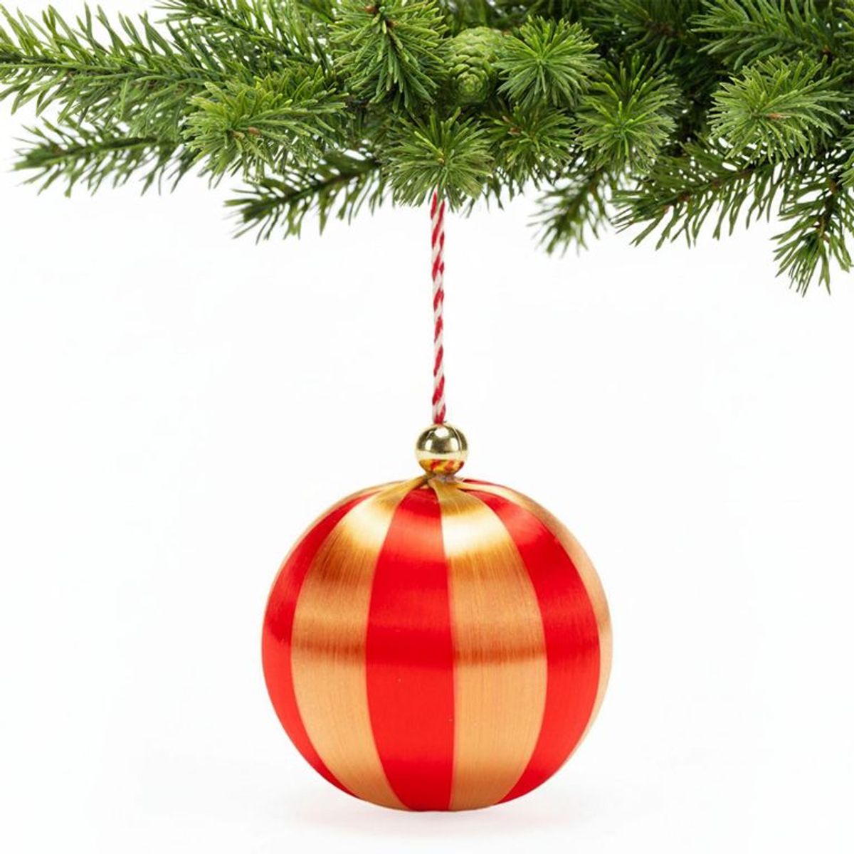 MICA - Adorno Árbol Bola Hilo Dorada 8cm