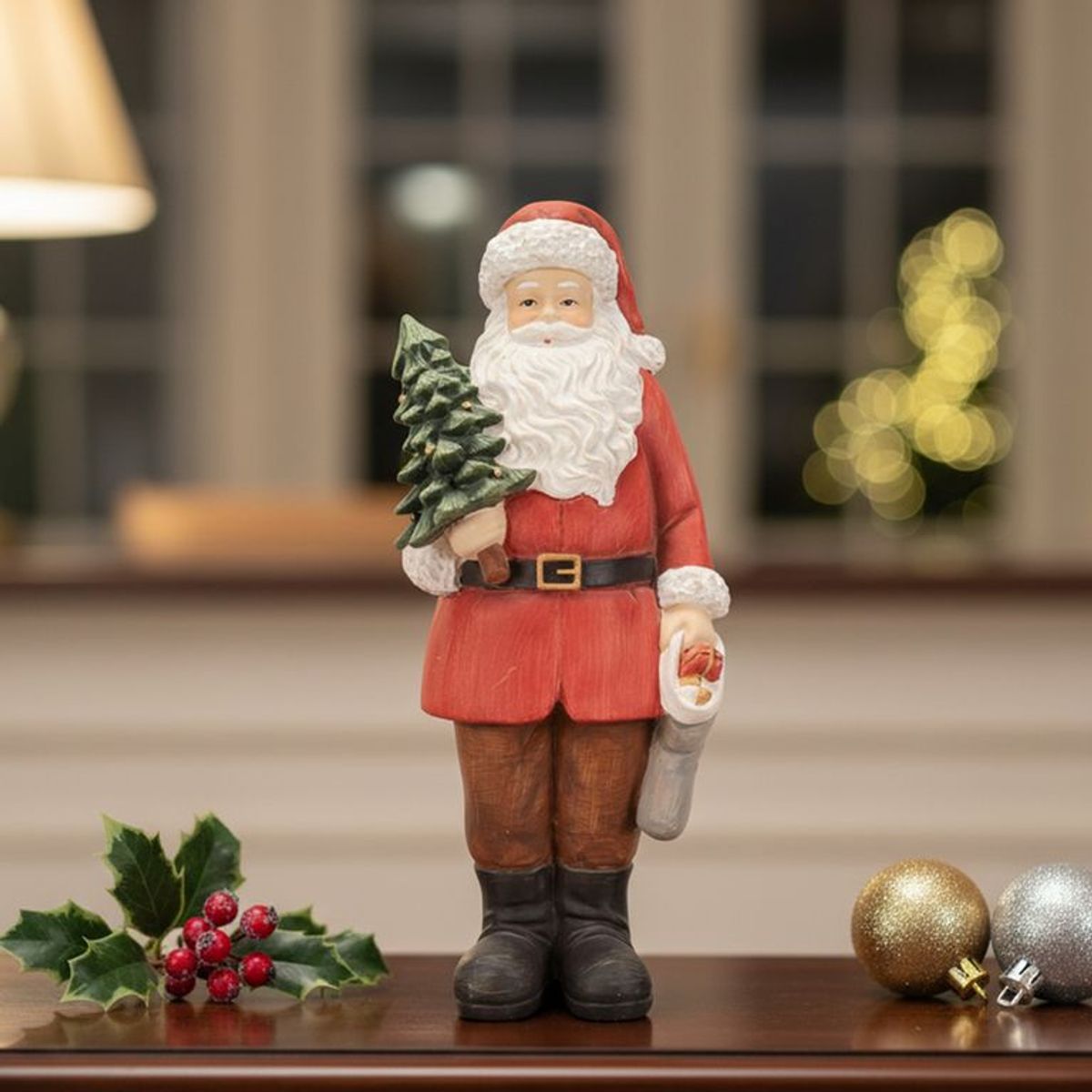 MICA - Adorno Navideño Papa Noel Pino 40x17x13cm